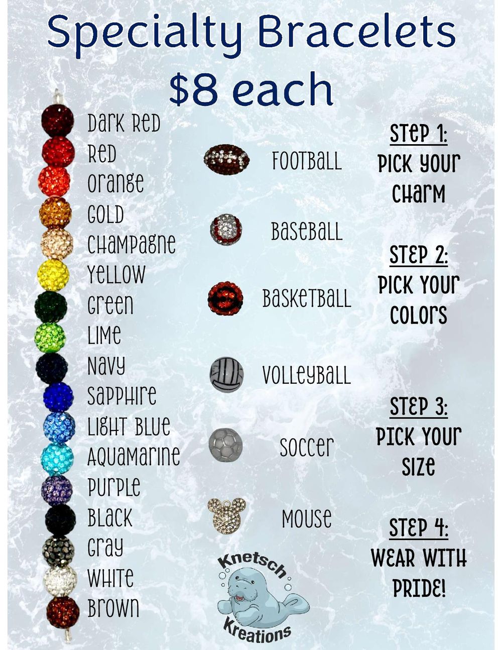 Sports Bracelet / Friendship Bracelet / Stretch Bracelet