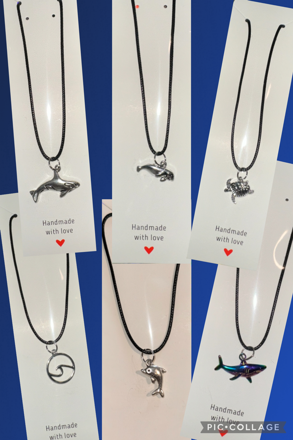 Adjustable Black Leather Rope Wax Cord Necklace with Pendant